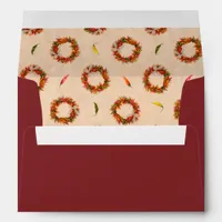 Southwest Chile Ristra Wreath Holiday Invitation  Envelope