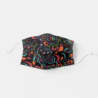 Psychedelic Kaleidoscopic Vivid Girly Doodles Adult Cloth Face Mask