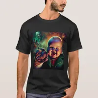 Baby with Pet Pitbull and Spooky Ghouls T-Shirt