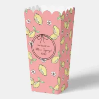 Lemon Flower Pattern Bridal Shower Hand Drawn Favor Boxes