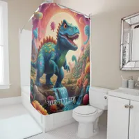 Welcome to the Magical World of Dino Delights Shower Curtain