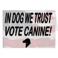 Vote Dog with American Flag