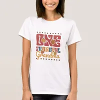 Retro One Thankful Grandma - Thanksgiving T-Shirt