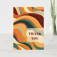 Retro Abstract Earthy Terracotta Thank You