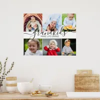 Grandkids Make Life Grand | 6 Photo Collage Poster