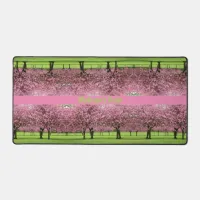 Blooming Sakura Trees Add your Name Desk Mat