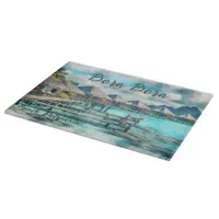 Watercolor French Polynesia Bora Bora Serenity | Cutting Board