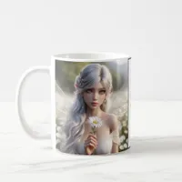 Beautiful April Fairy in Daisies Coffee Mug