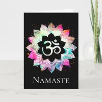 *~* OM AUM Symbol Lotus Flower Mandala New Age Card