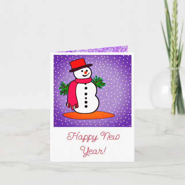 Snow Bonhomme new year invitation