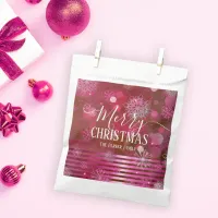 Pink Winter Wonderland With Lights and Particles Favor Bag