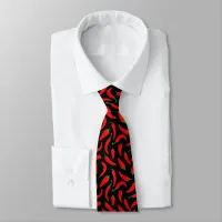 Restaurant Manager Red Chilli Pepper Neck Tie