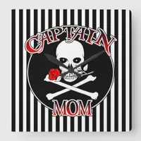 Captain Mom Wall Clock