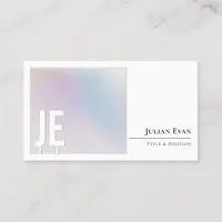 Minimalistic Holographic Monogram Business Card