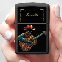 Sophisticated Cowboy Guitar Artwork Zippo Lighter