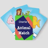 Animal Match Kids Colorful Personalized Card Game 