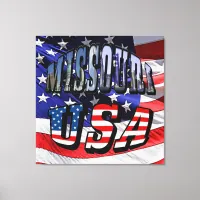 Missouri Picture and USA Text Canvas Print