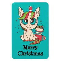 Christmas Kawaii Unicorn Magnet