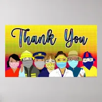 Thank You to Essential Workers  Poster