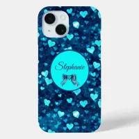 Vivid Blue Hearts Case-Mate iPhone Case