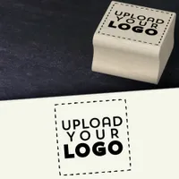 Small Square Business Logo Custom Rubber Stamp