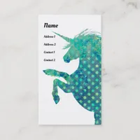 Pretty Boho Unicorn Business Card