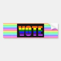 Rainbow LGBT Vote Bumper Sticker