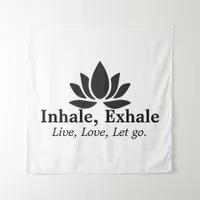 Tranquil Lotus: Inhale, Exhale Inspiration  Tapestry