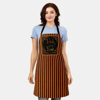 Halloween Pumpkin Orange Trick or Treat Apron