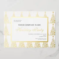 Modern Corporate Christmas Office Holiday Party Foil Invitation