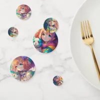 Beautiful Colorful Anime Girl  Confetti