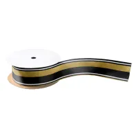 Christmas Stripe Pattern Gold ID862 Satin Ribbon