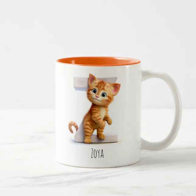 Letter Z Cat Alphabet Monogram Coffee Mug