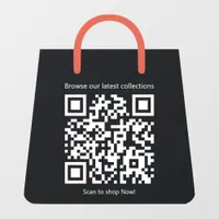 Custom Black Shopping Bag Shaped Promotional Store Window Cling