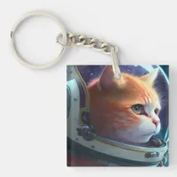 Cat Astronaut  Keychain