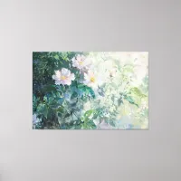 *~*  Blush Beach Roses TV2 Stretched Canvas Print