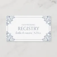 Wedding Registry Cards - Nadine - Dusty Blue