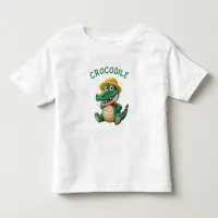 Cute funny little crocodile  toddler t-shirt