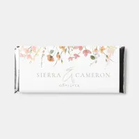 Sunny Wildflower Wedding Border ID1023 Hershey Bar Favors