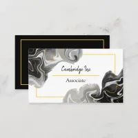 Black, White and Gold Marble Classy  Business Card