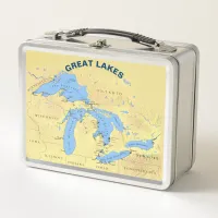 Great Lakes is Where I Live Your Name Metal Lunch Box