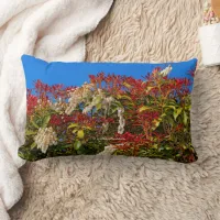 Colorful Japanese Andromeda Bonfire Shrub Lumbar Pillow
