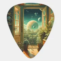 Out of this World - Room with a planetary View Guitar Pick