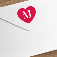 Heart Shape Classic Single Letter Monogram Self-inking Stamp