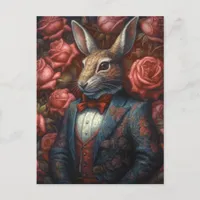 Rabbit in a Suit Postcard