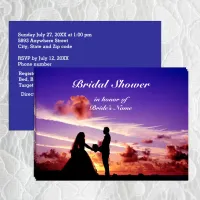 Bride and Groom in Sunset Bridal Shower Invitation
