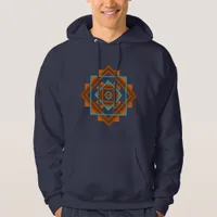 Southwest Mountain Peaks Geometric Design Hoodie