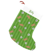 Soccer Player Football Themed Small Christmas Stocking