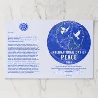 World Peace Day Dove Peace on Earth Earth Day Logo Paper Pad