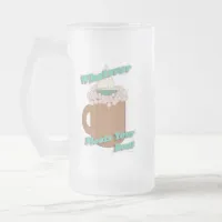 Float Your Boat Root Beer cartoon Slogan Design Frosted Glass Beer Mug